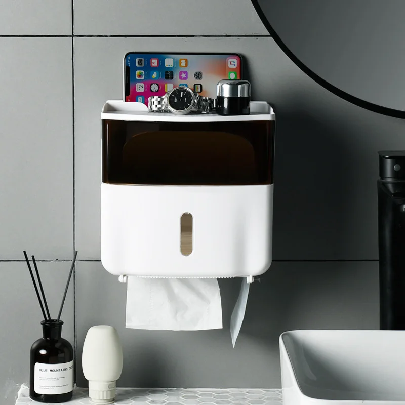 

Toilet Drawer Tray Household Shelf Multi-Function Waterproof Tissue Box Without Traces And Bathroom Racks