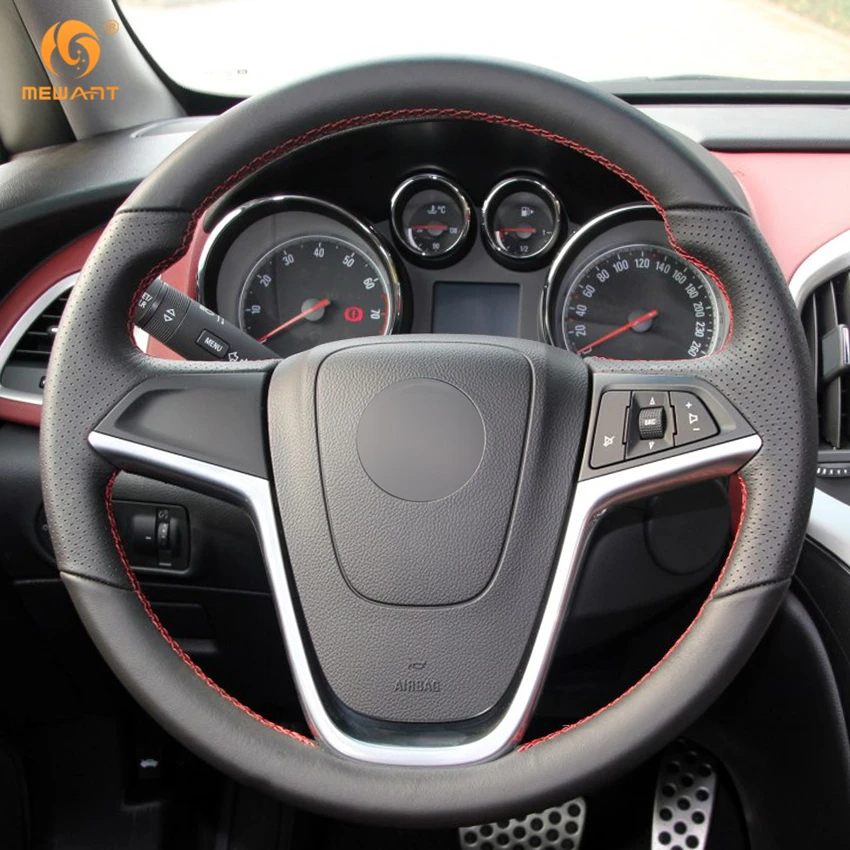 Чехол на руль MEWANT из черной искусственной кожи для Opel Mokka 2013 2016 Insignia 2009 Astra J 2010 2015