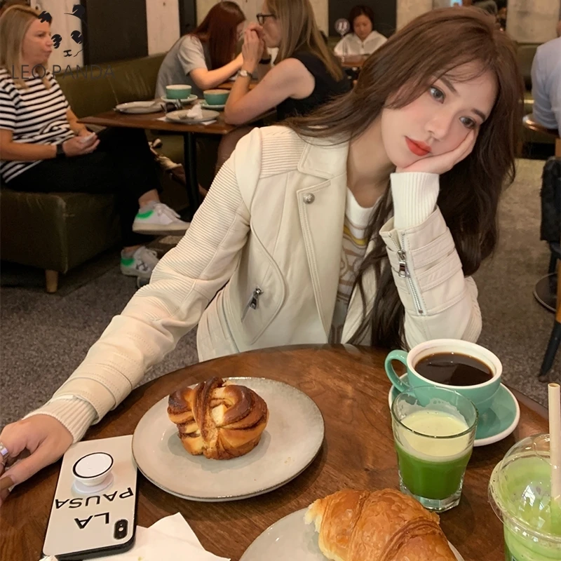 

2020 Sheepskin Aelegantmis Fashion Oversized Coat Women Real Leather Jacket Spring Autumn Loose Jackets Streetwear