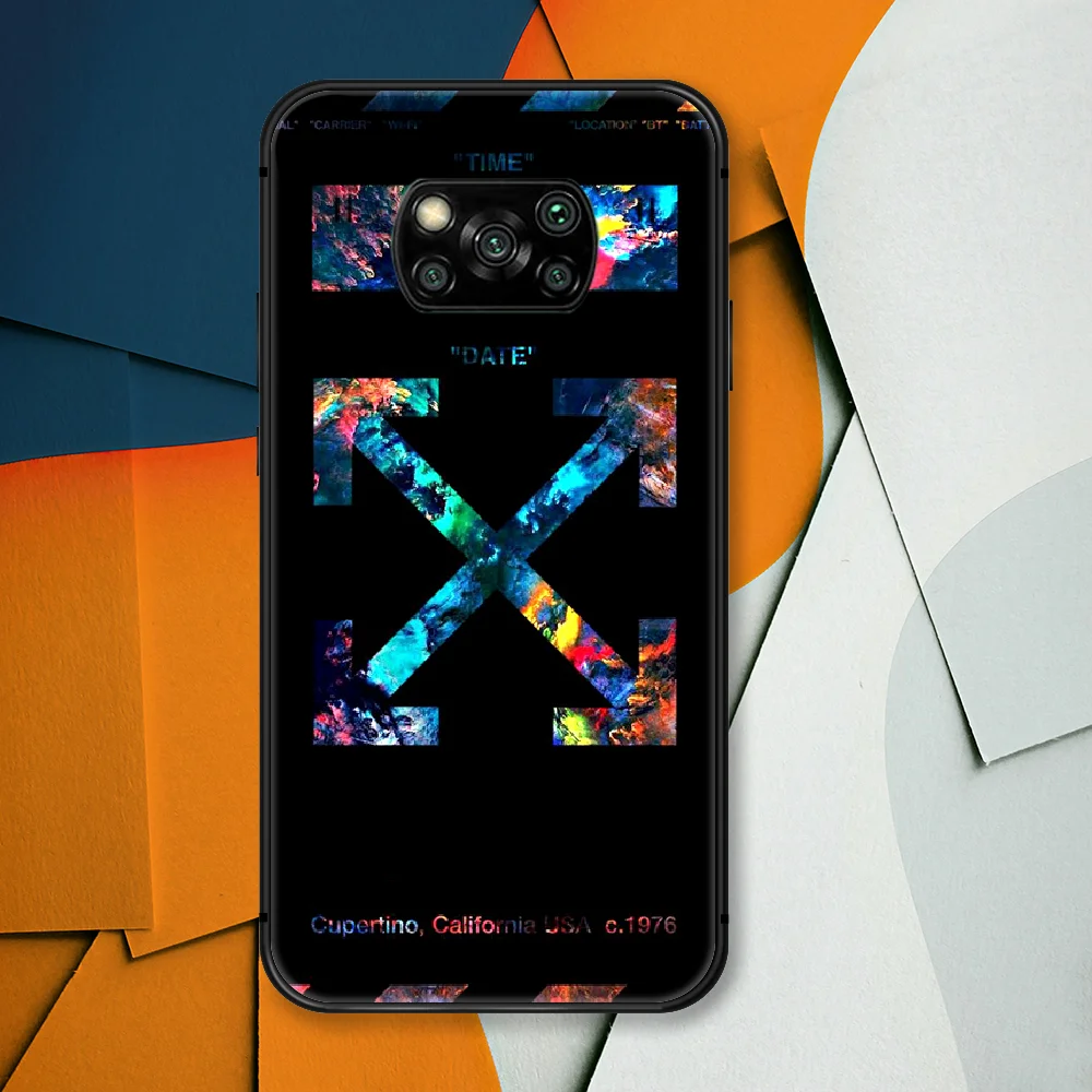 

OFF Fashion Trend Brand OW Phone Case For Xiaomi Mi Note 10 A3 9 MAX 3 A2 8 9 Lite Pro Ultra black Etui Tpu Hoesjes Luxury