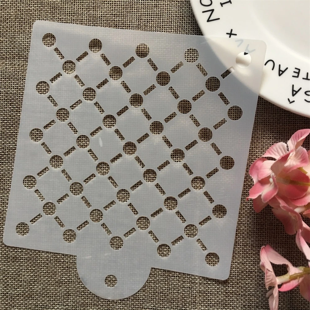8 шт./компл. 15 см Цветочные листья DIY многослойный трафарет настенная живопись