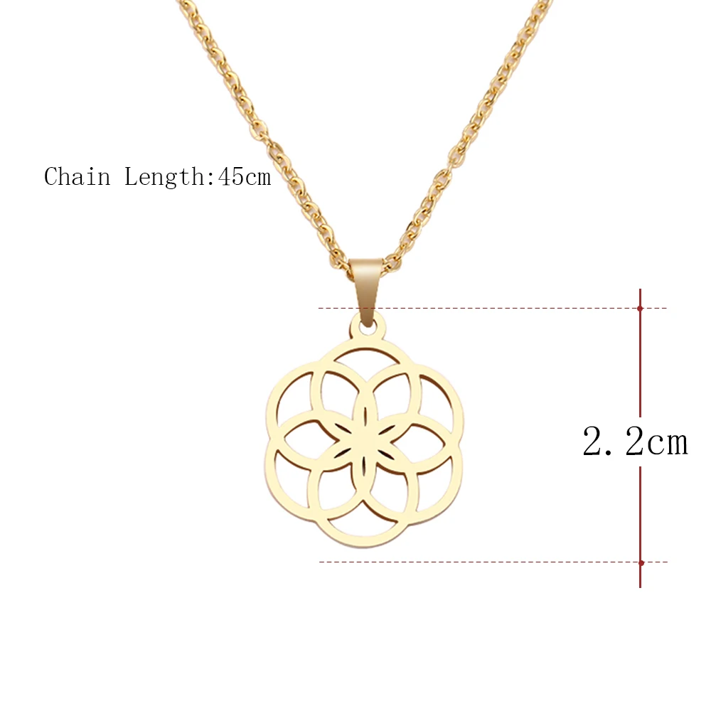 Ожерелье из нержавеющей стали для мужчин и женщин Круглый Круг дизайнерское