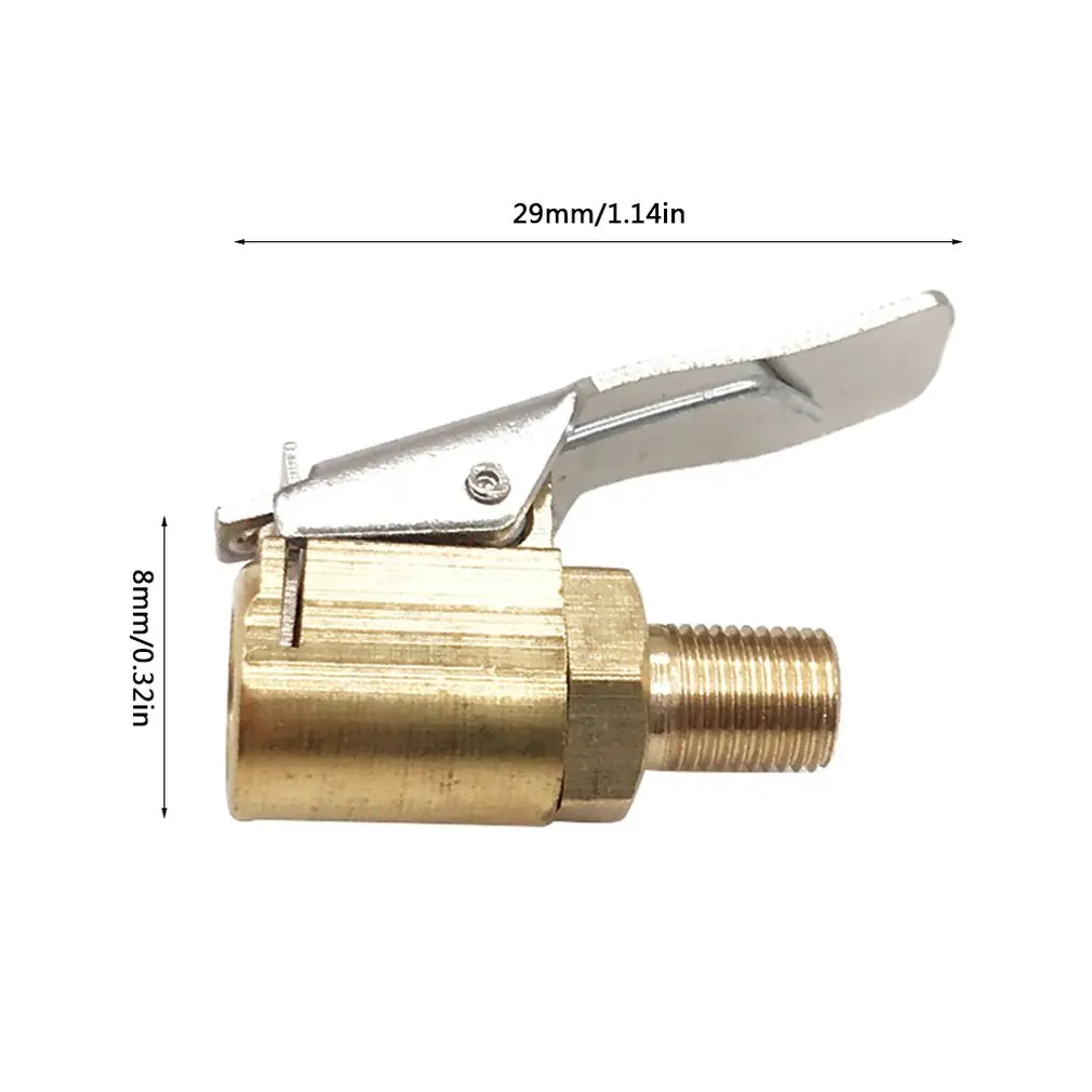

Inflatable Pump Fast Clip Tire Inflator Pure Copper Inflatable Chuck Threaded Tire Valve Connector Adapter