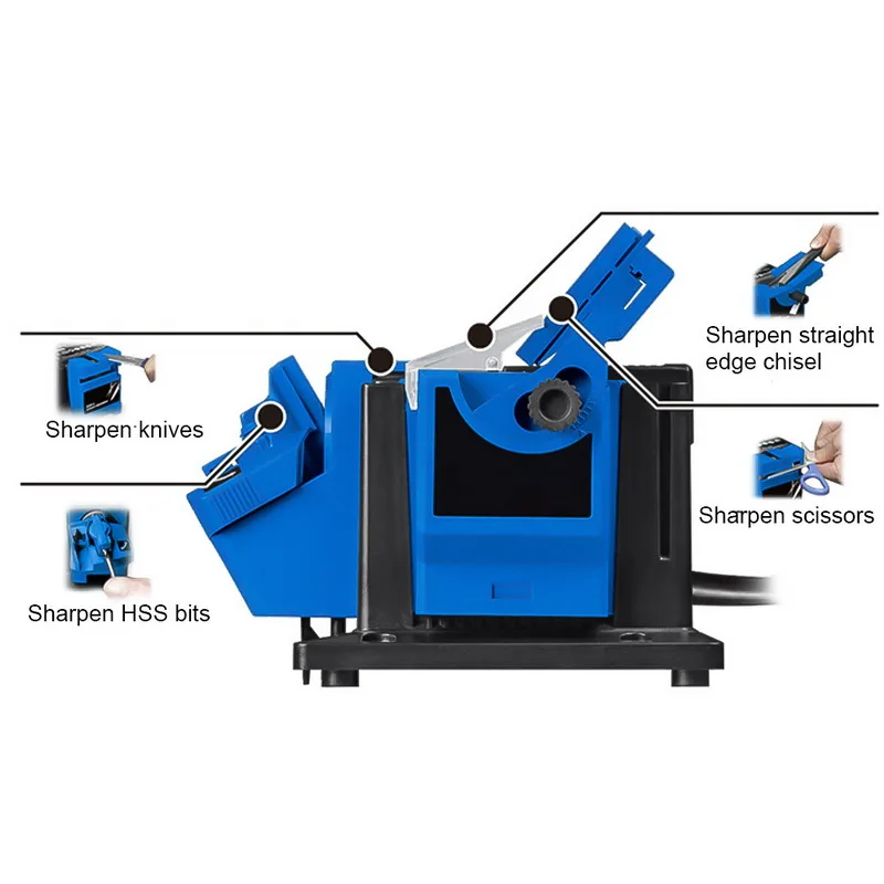 

96W/65W Grinder 3 In1 Multifunction Knife Sharpener Machine Set US/EU Household Electric Grinding Sharpener for Scissor Drill