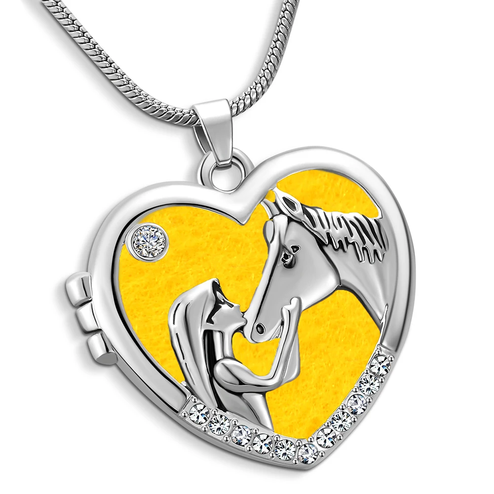 Ожерелье с аромадиффузором Лошадь девушкой духи эфирное масло диффузор
