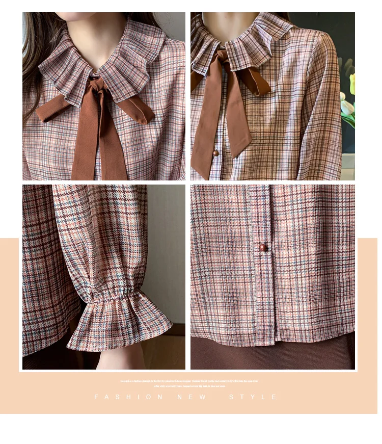 

Women's Blouses Fashion Tops Casual Shirts Lattice Blusas Loose Chiffon Lotus Leaf Collar Short Sleeve Korean New Summer