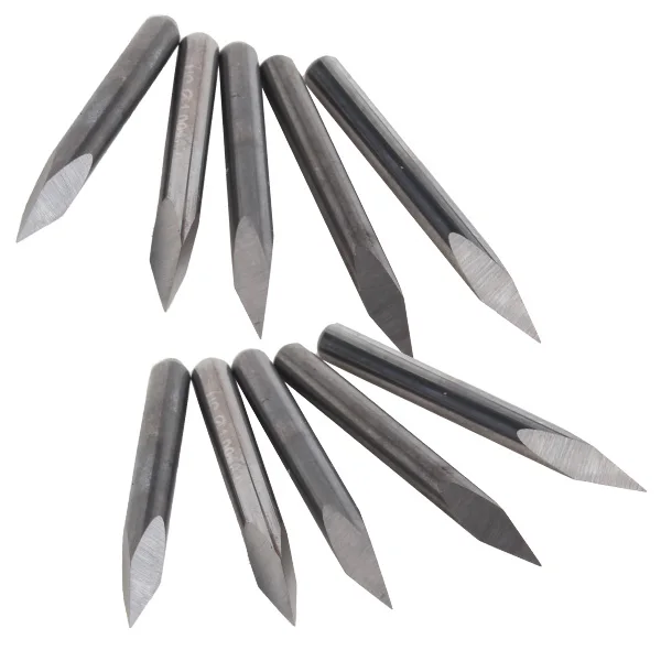 

10Pcs Carbide Steel 90 Degree 1/8" Router Pyramid Engraving Bits CNC Machinery