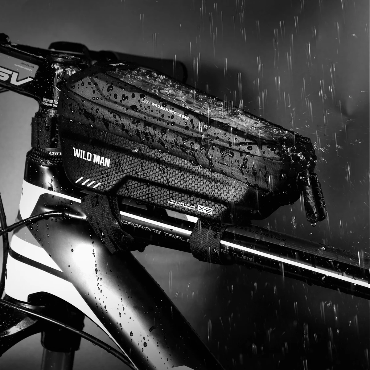 wild man bike bag frame front top tube waterproof hard shell cycling bag 6 7in touch screen phone case mtb bicycle accessories free global shipping
