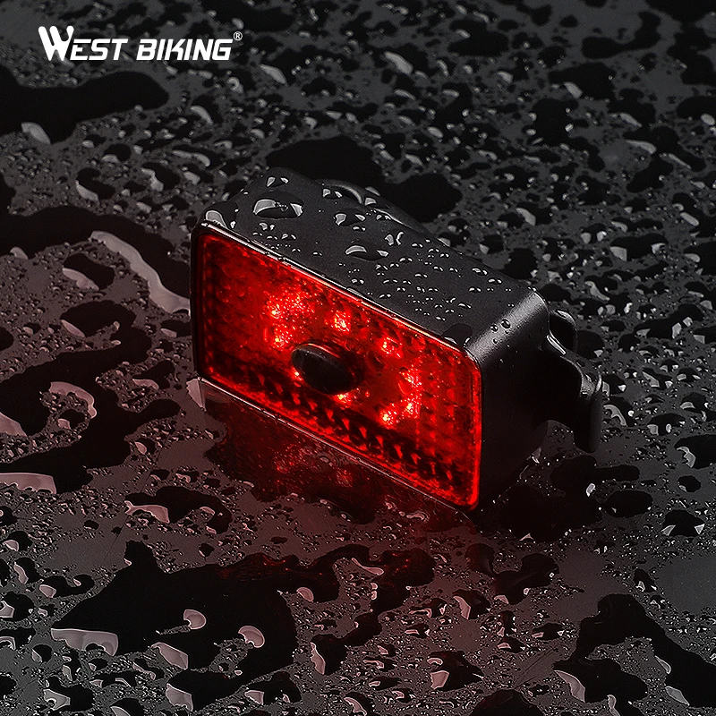 WEST BIKING Bicycle Mini Rear Light Bike Tail USB Rechargeable Flashlight Safety Warning Lamp Taillight For Cycling | Спорт и