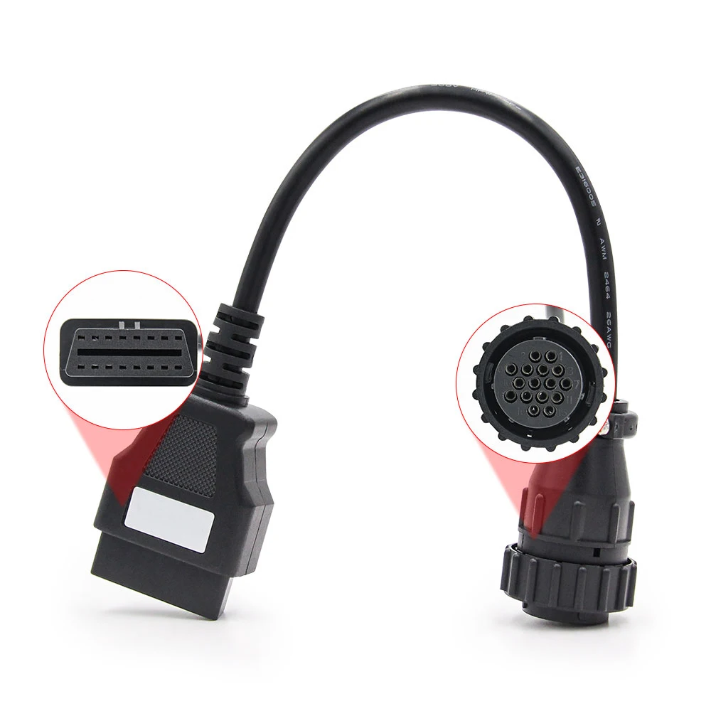 Для грузовика Scania OBD в OBD2 16pin OBD 2 удлинитель для грузовика SCANIA 16 Pin OBD2 разъем сканера грузовик диагностический инструмент