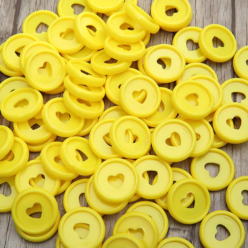 

100PCS 24mm Notebook Plastic Binder Ring Binder Buckle DIY 360 Degree Rotating Mushroom Hole Color Learning Binding Supplies