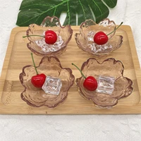 cherry sauce dish glass small plate japanese style hammer head pattern cherry blossom glass sauce dish small dish vinegar dish
