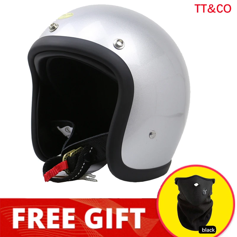 

Шлем TT & CO для электрического скутера с козырьком, мотоциклетная маска в стиле ретро, мотоциклетный шлем с открытым лицом