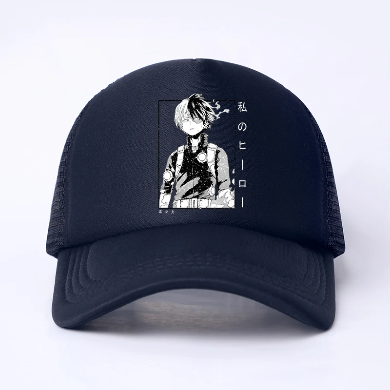 

Anime My Hero Academia Boku No Hero Academia Casual Plain Mesh Baseball Cap Adjustable Snapback Hats for Women Men Cap