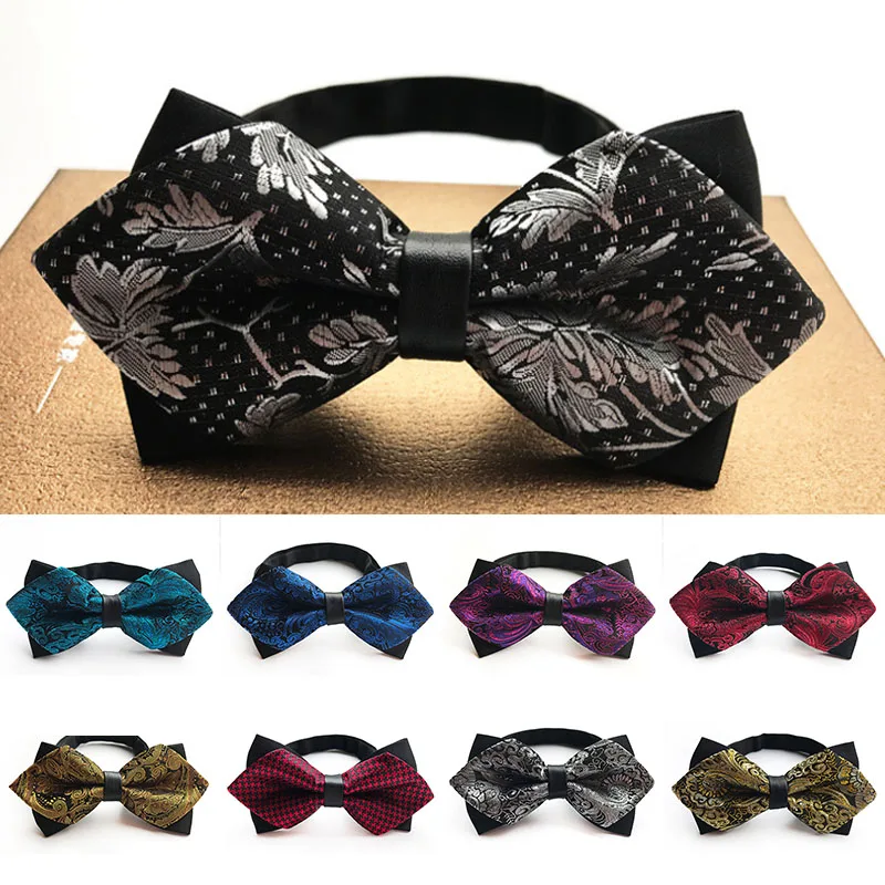 

Q Men Ties Fashion Commercial Bowties Bowknot Floral Printed Gentlemen Bowtie Wedding Groom Cravat British Aristocracy Nice Gift