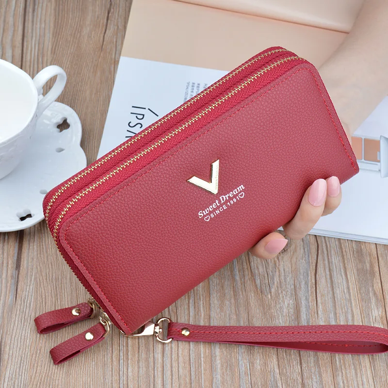 Женский кошелек модная женская сумка с V-образным вырезом Длинная новая