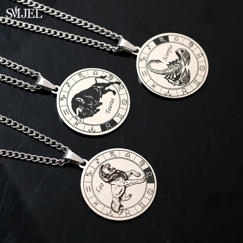 

Ожерелье из нержавеющей стали с 12 созвездиями зодиака