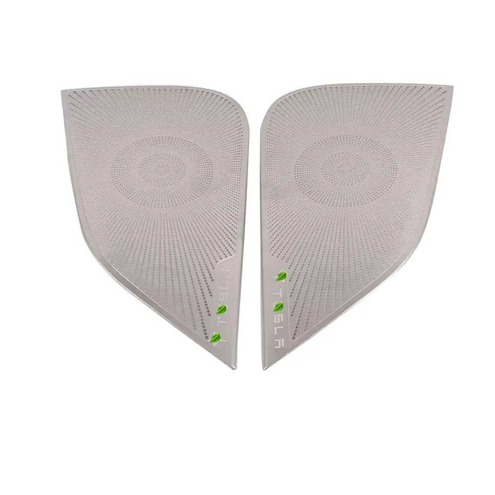 Для Tesla Model 3 18 20 Нержавеющая сталь Серебристая задняя + передняя дверь крышка