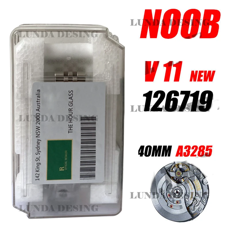 

Noob V11 Men's Mechanical Watch GMT II 126719 BLRO Red/Blue Ceramic 904L Stainless Steel 1:1 Blue Dial Cal.3285 GM 3235 Watch