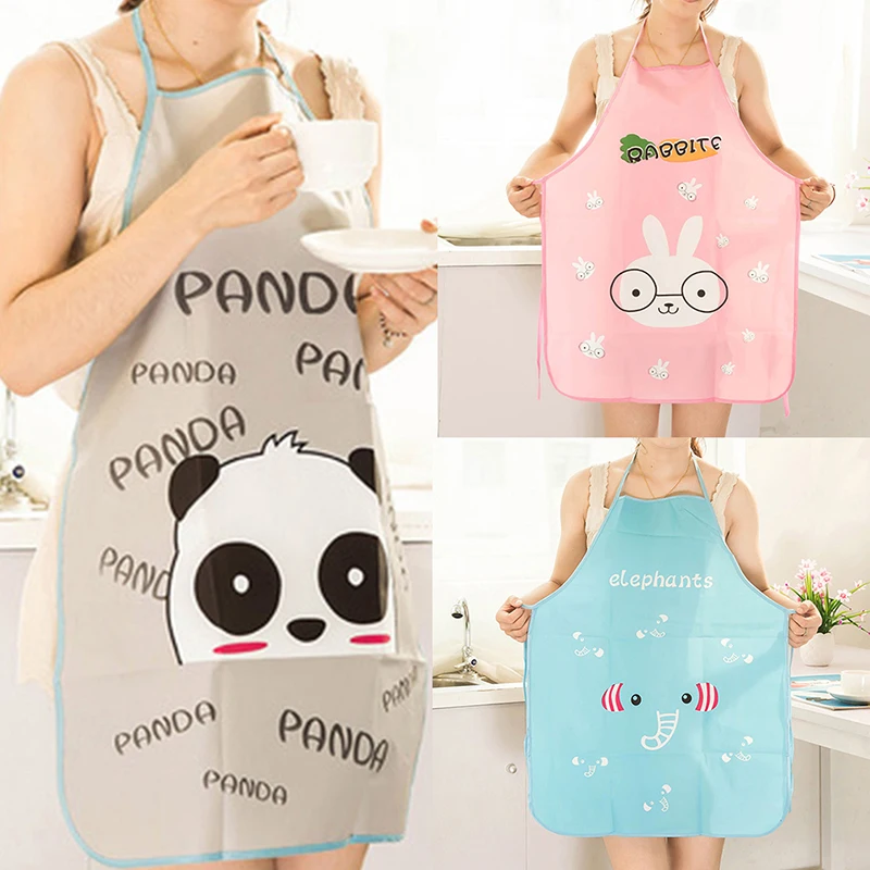 

Kitchen Cooking Waist Bib Creative Women Apron BBQ Household Lovely Cartoon Apron Sleeveless Waterproof Anti-oil Aprons New