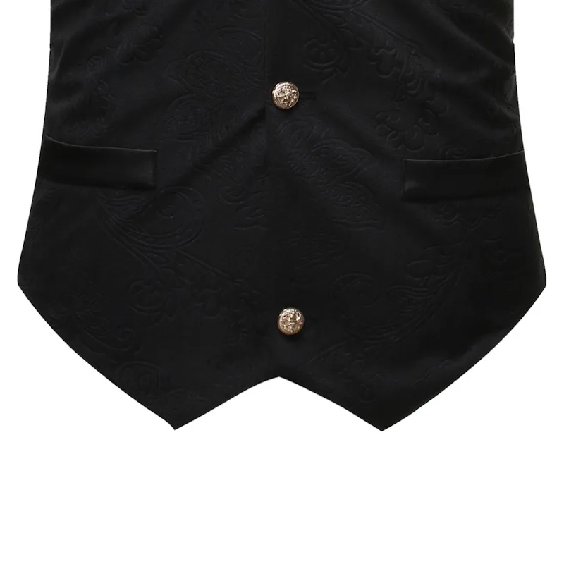 

Fashion Notched Lapel Suit Vest Men 2021 Brand Black Paisley Vest Waistcoat Men Business Casual Tuxedo Vests Gilet Costume Homme