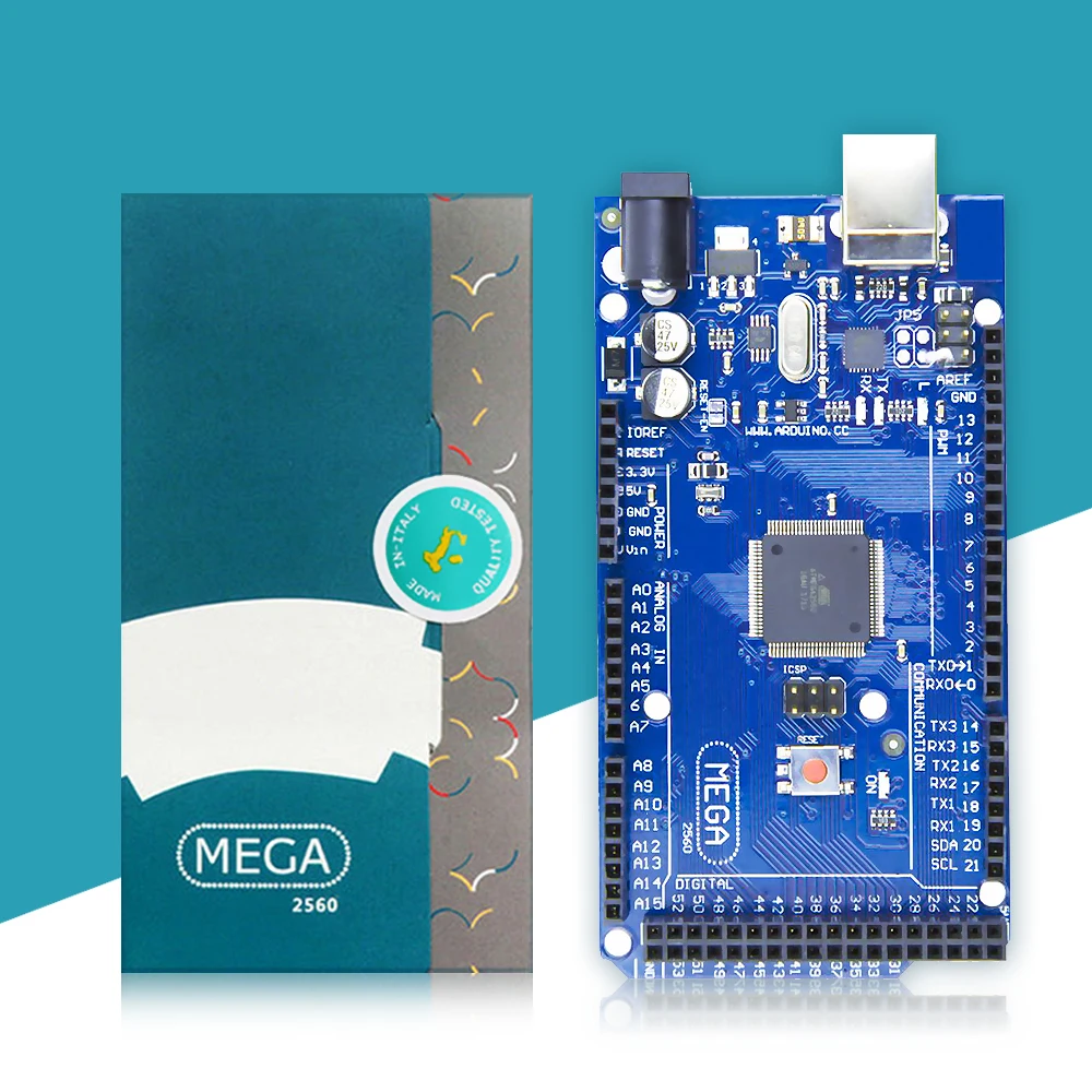 МЕГА 2560 R3 плата 2012 официальная версия с ATMega 2560 ATMega16U2 чип для Arduino интегрированный драйвер с оригинальной розничной коробкой - Цвет: Оранжевый