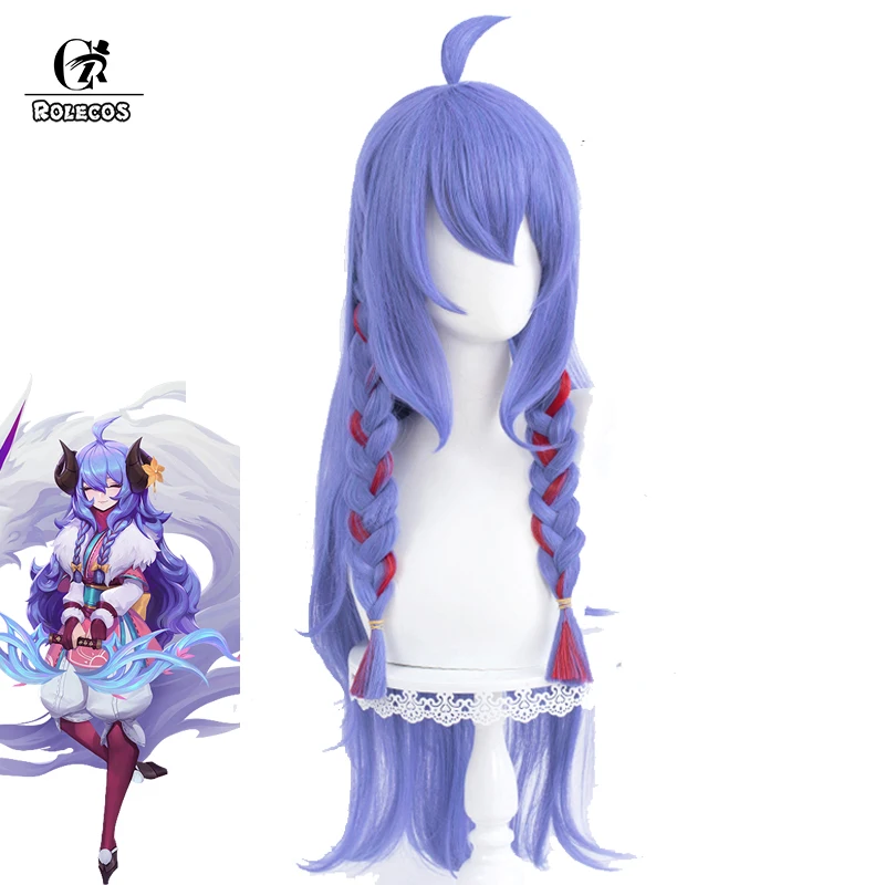 ROLECOS Игра LOL Spirit Blossom KINDRED Косплей парики 80 см термостойкие синтетические синие