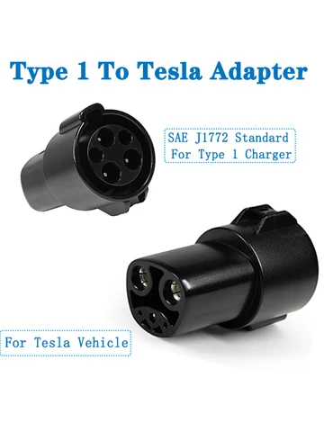 Соединитель для зарядки электромобиля Тип 2 на тип 1 J1772 EV адаптер тип 1 на тип 2 EVSE зарядное устройство тип 1 на Tesla EV адаптер - изображение