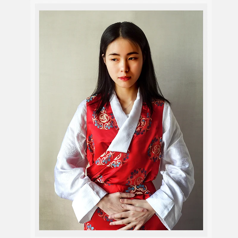 Tibetan Dress Sleeveless Two-piece Robe Ropa China Tradicional Mujer Chinese Ethnic Style Tibet Costume | Тематическая одежда и