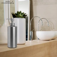 lotion bottle liquid soap dispenser refillable stainless steel pump home hotel manual press shower gel kitchen freestanding