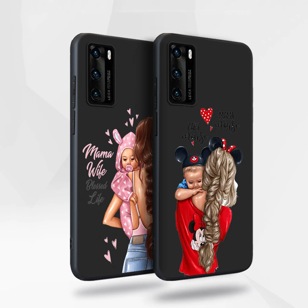 

Super Mom Baby Girl Case for Huawei P40 P30 P20 Honor 30 20 10 30S Mate 40 30 20 Lite Pro P Smart Plus 2019 Soft TPU Phone Funda