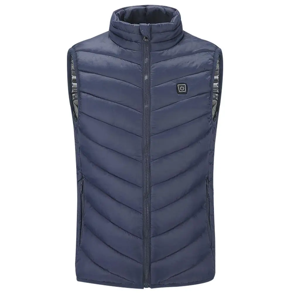 

Winter Men Riding Electric USB Heated Vest Jacket Sleeveless Waistcoat Women Washable Outdoor Sports Warm Heated Jacket