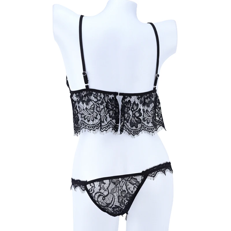 Women Sexy Lingerie Lace Flowers Spaghetti Strap Push Up Top Bra Muslin Seamless Wire Free Casual Present for Girlfriend Summer | Женская