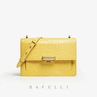 bafelli crocodile pattern womens shoulder purse bag luxury designer female casual ol style genuine leather boxy crossbody