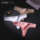 Стринги женские FINETOO, хлопковые, с низкой талией, M-XL