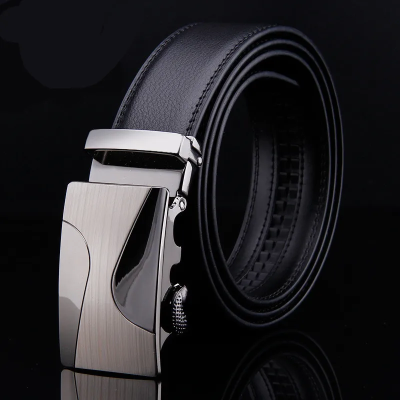Мужские деловые ремни из натуральной кожи с автоматической защелкой размеры xl