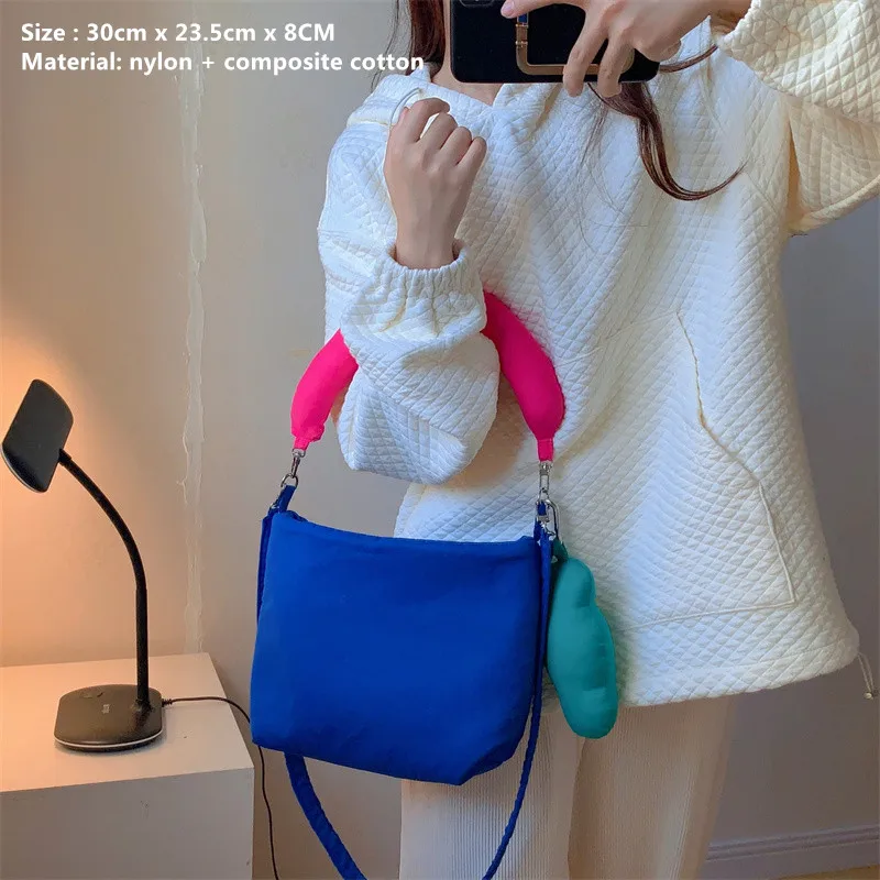 

Сумки через плечо для женщин, мягкий маленький клатч из хлопка с асимметричным наполнителем, модные дизайнерские дамские сумочки