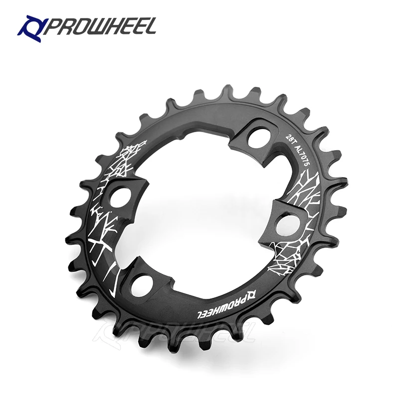 Цепь зубчатая для горного велосипеда PROWHEEL 76BCD круглая узкая широкая AL7075 CNC 28T 30T 32T