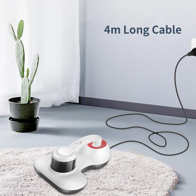 

Mite Removal Vacuum UV Vacuum Cleaner Home Use Dust Mites Remover UV-C Disinfection 16KPA Super Suction Waterproof 4m Long Cable