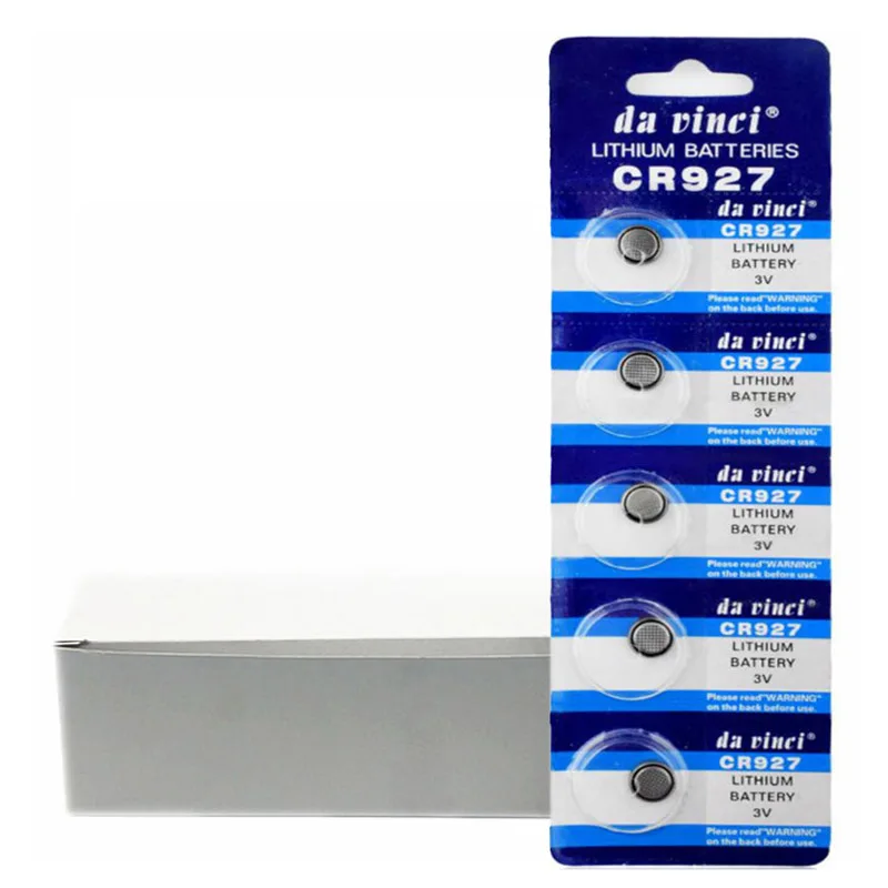 

CR927 5PCS=1Card Button Coin Cells Battery 30mAh BR927 DL927 927 CR927-1W LM927 ECR927 5011LC KCR927 Batteries For Watch 3V