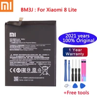100 xiaomi original battery bm3j for xiaomi 8 lite mi8 lite high capacity polymer replacement battery 3350mah with free tools
