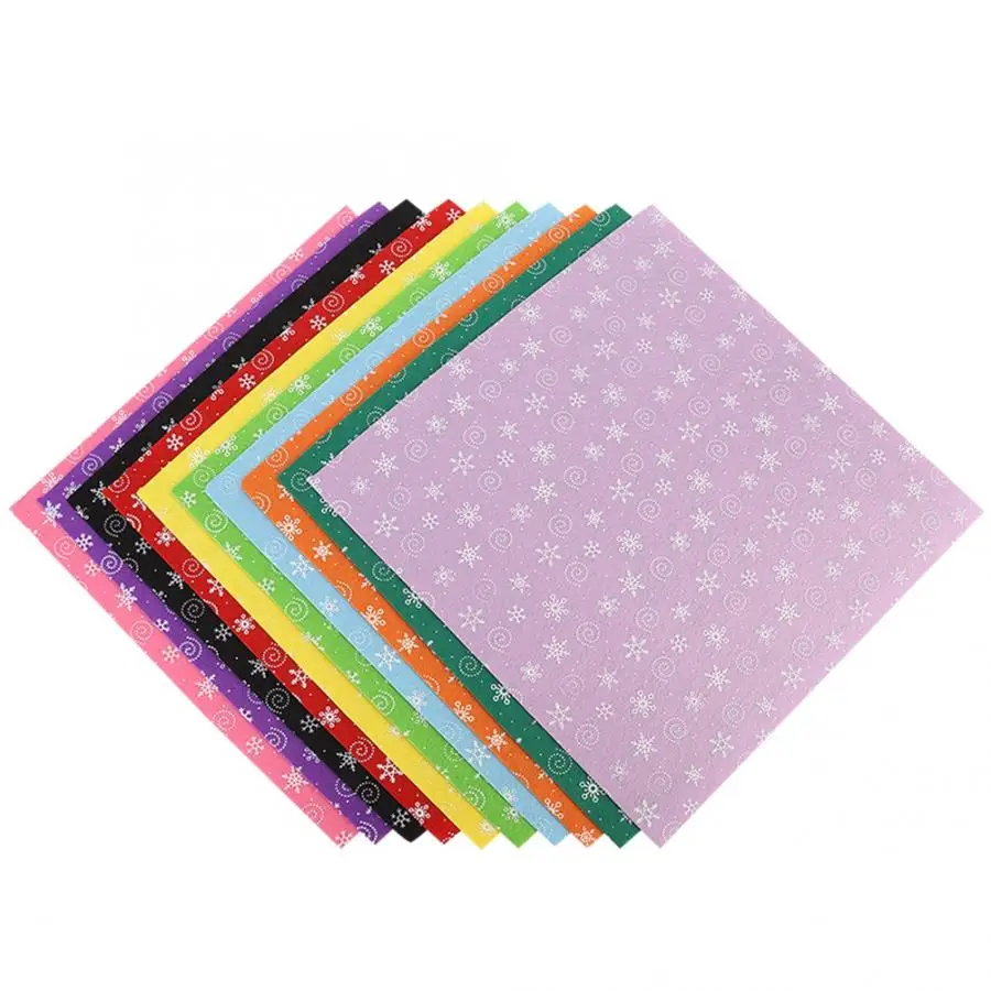 10 шт. рисунок снега ручной работы Нетканая Ткань Ремесло квадратный лист DIY