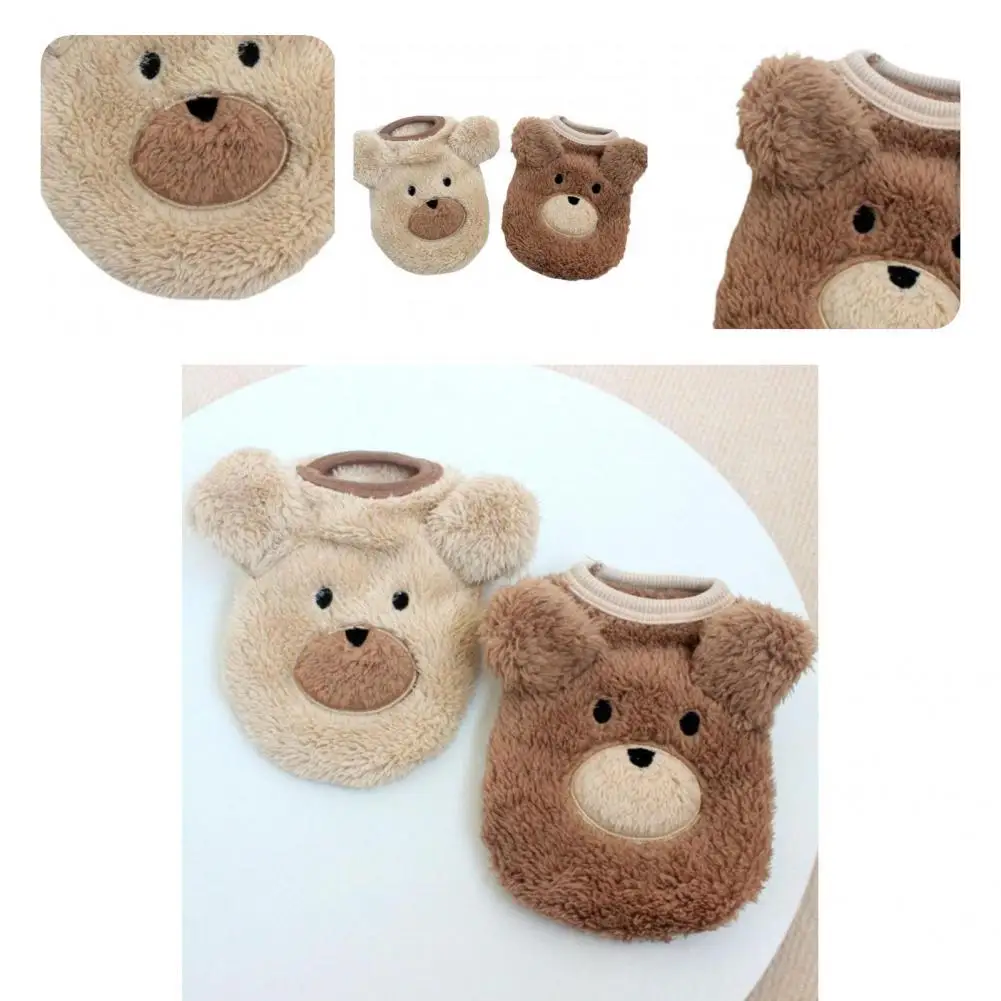 

Delicate Texture Coral Fleece Tear-resistant Thickened Puppy Warm Sweatshirt for Spring