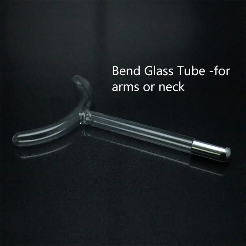 bend glass tube Высокий массажер для лица Частотный портативный ручной уход за волосами подтяжка кожи пятно от акне аппарат для борьбы с морщинами Красота терапия опухшие глаза - Цвет: bend glass tube