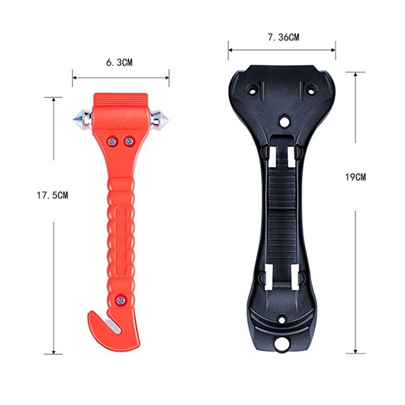 

1Pc Car Safety Hammer Escape Glass Window Breaker Emergency Hammer Seat Belt Life-Saving tools Orange Color