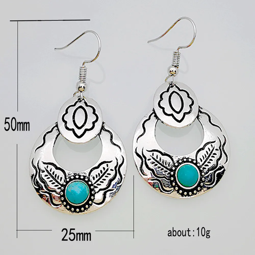 Геометрические висячие серьги Винтажные Ювелирные Бохо богемные каменные для