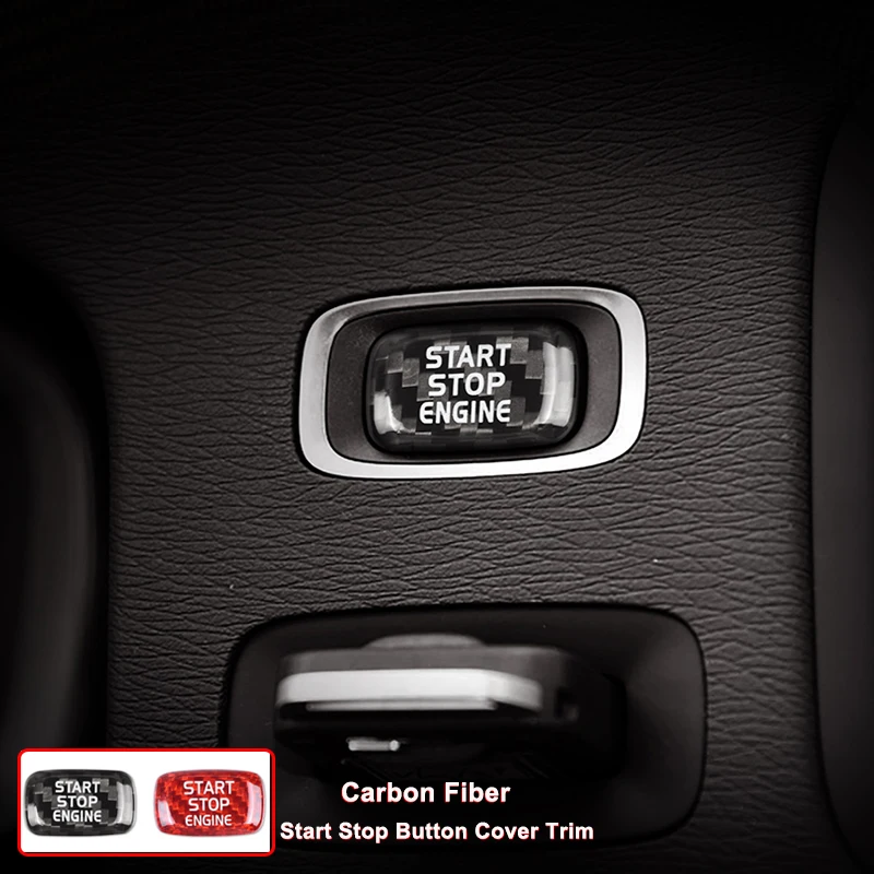 

Carbon Fiber Sticker Cover For Volvo V60 V40 S60L S60 XC60 S80L Car Engine Start Button Stop Switch One-button Start Accessories