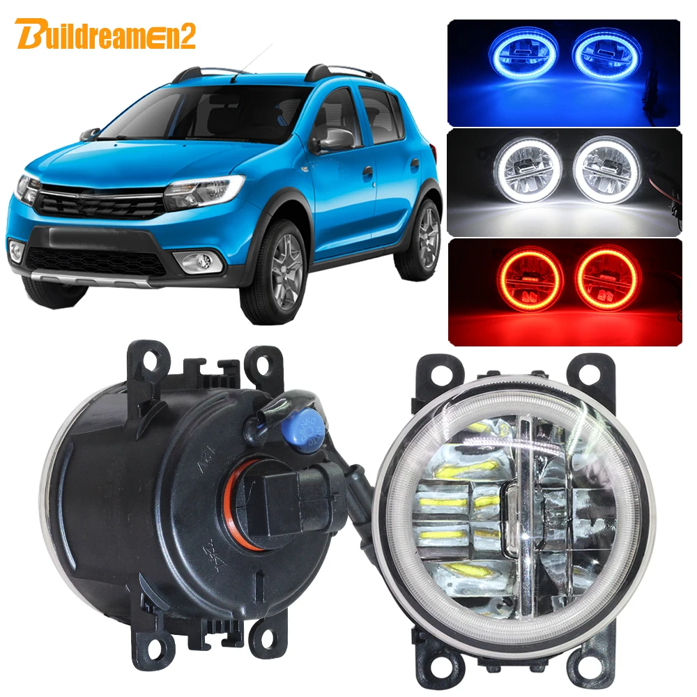Buildreamen2 автомобиля 4000LM светодиодный туман светильник H11 глаза ангела дневного 12V