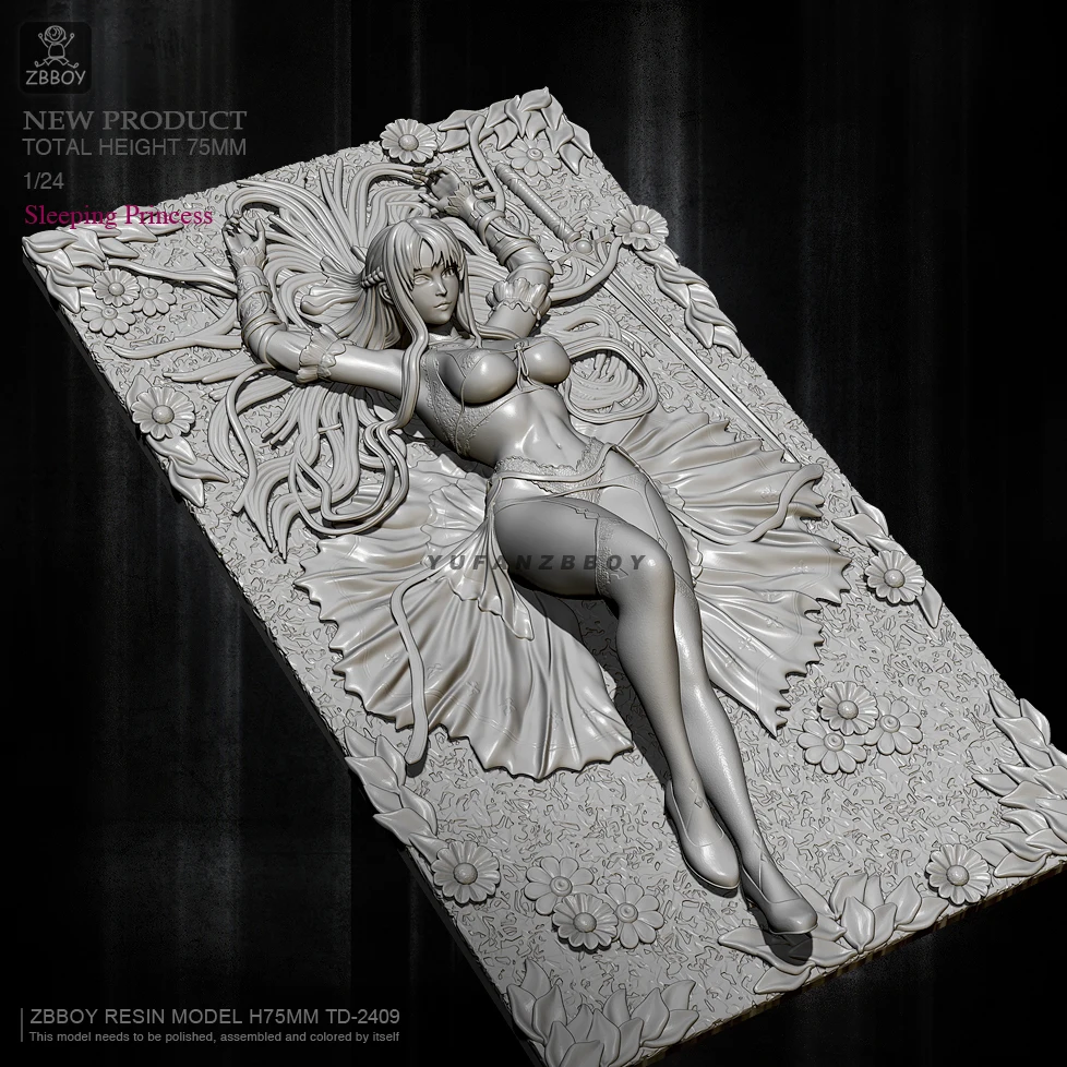 

60MM Resin model kits Sleeping Princess self-assembled TD-2409