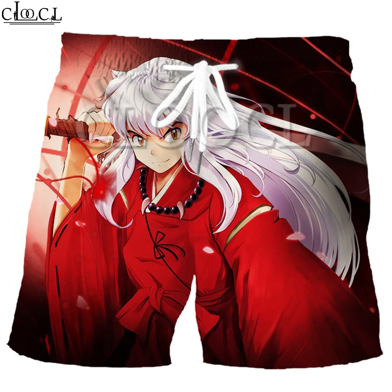 Мужские спортивные шорты CLOOCL Anime Inuyasha с 3D принтом новинка 2021 летние свободные